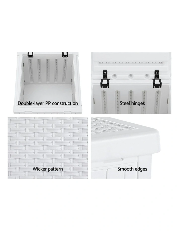 Gardeon Outdoor Storage Box 56L In White MYER