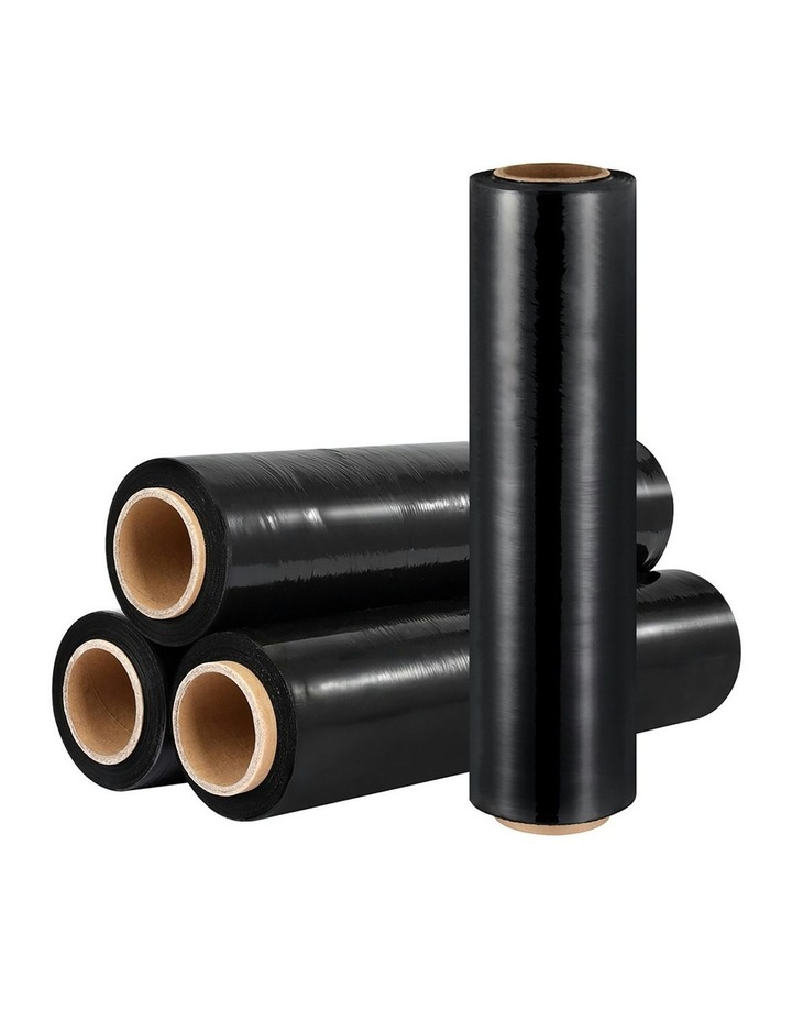 Stretch Film Shrink Wrap Rolls 4 Piece 400mx50cm in Black