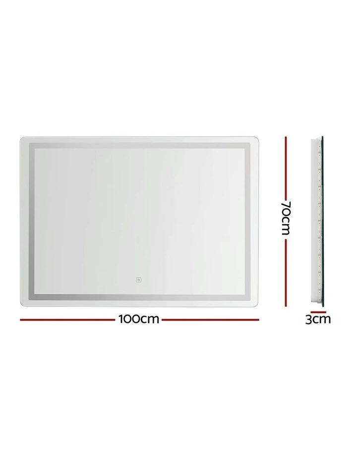 Wall Mirror 100X70cm with LED Light in White image 4