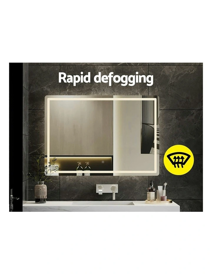 Wall Mirror 100X70cm with LED Light in White image 5