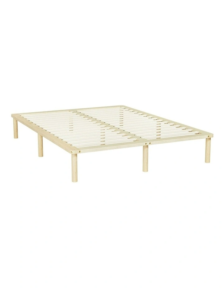 Amba Wooden Double Size Bed Frame in Pine image 1