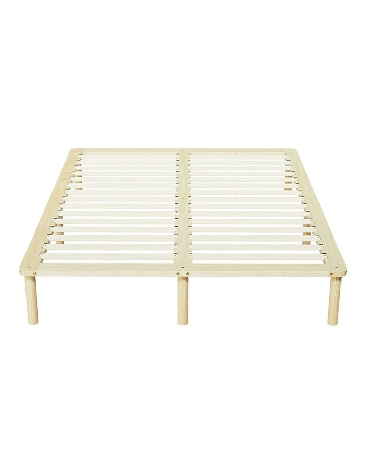 Amba Wooden Double Size Bed Frame in Pine image 2