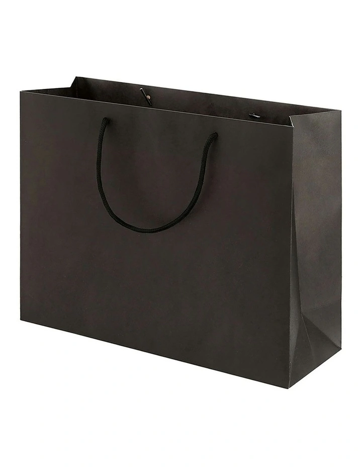 Reusable Fabric Handle Bulk Paper Bags Pack 50 Pieces in Black image 2