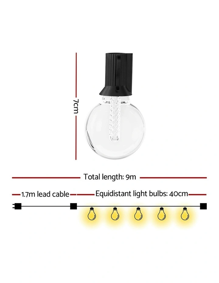 Gardeon Outdoor RGB LED String Smart Festoon Waterproof Lights MYER