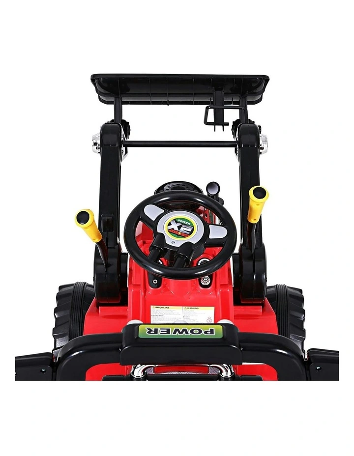 Electric Ride On Car Bulldozer Digger Loader Remote 6V in Red image 5