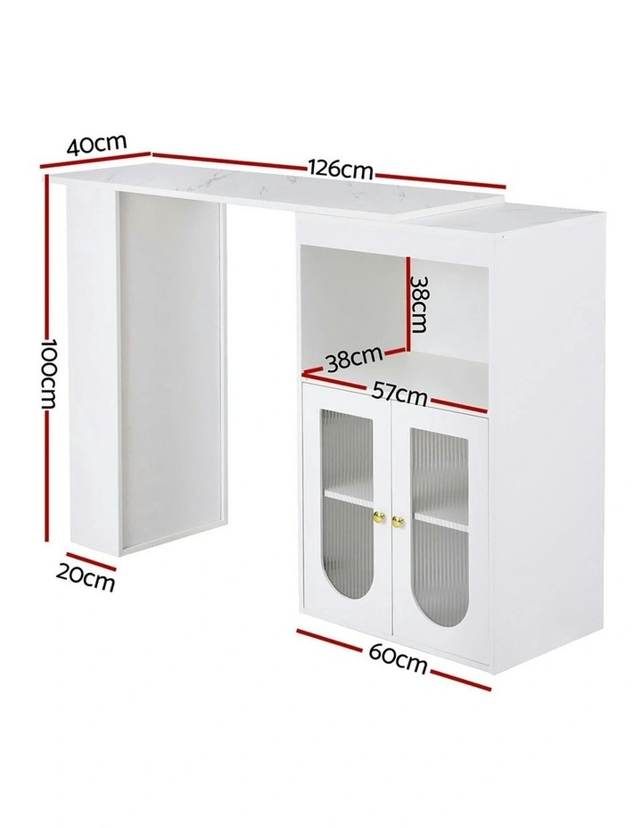 Lexli Bar Table in White image 4
