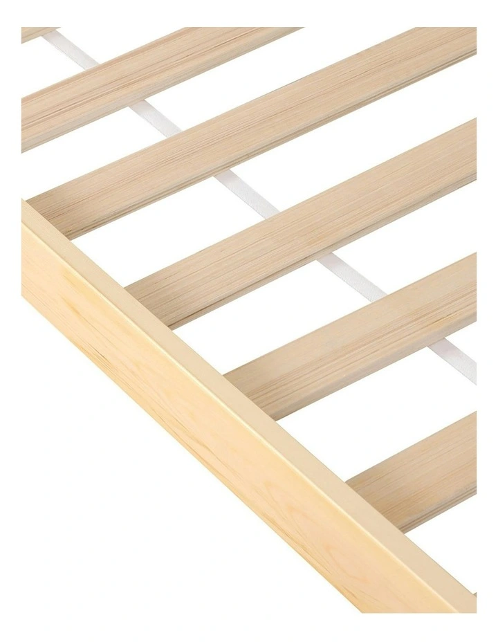 Rattan Wooden Rita Single Size Bed Frame in Beige image 5