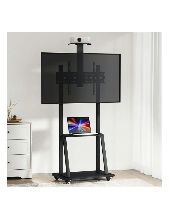 Mobile TV Stand for 32-75 TVs in Black image 3
