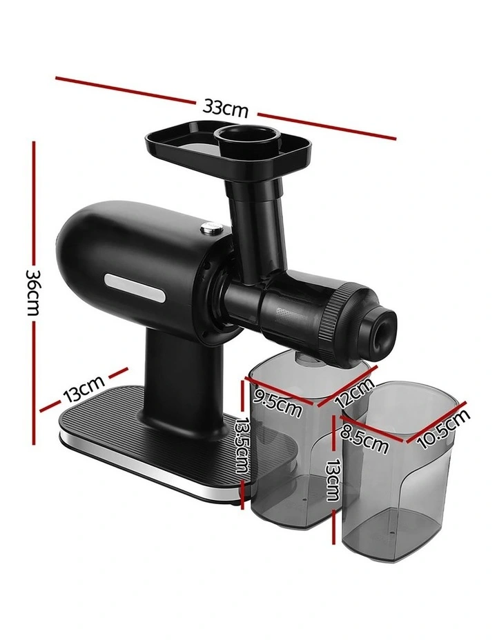 Devanti Cold Press Slow Juicer Fruit Juice Extractor 160W In Black MYER