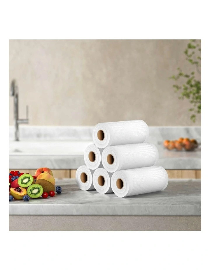 Food Vacuum Sealer Bags 6 Rolls Heat Sealing Bag Pack 15cmx6m image 3