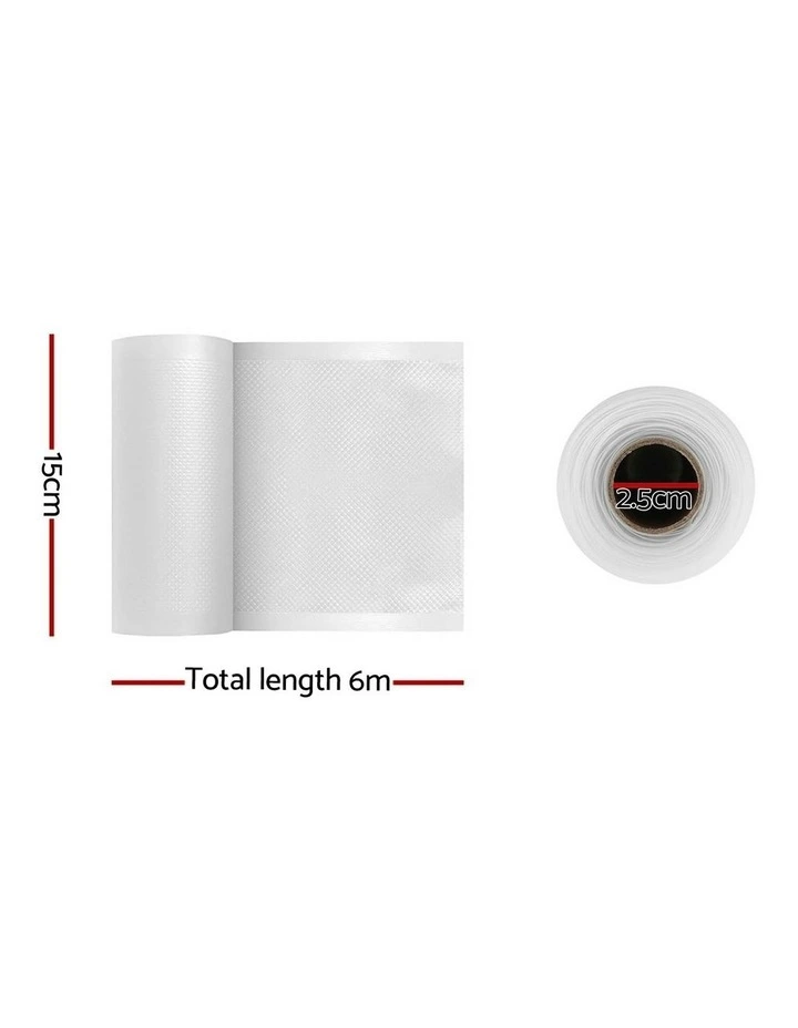 Food Vacuum Sealer Bags 6 Rolls Heat Sealing Bag Pack 15cmx6m image 4