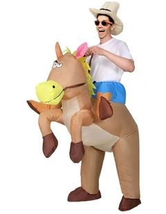 Inflatable Cowboy Costume in Brown