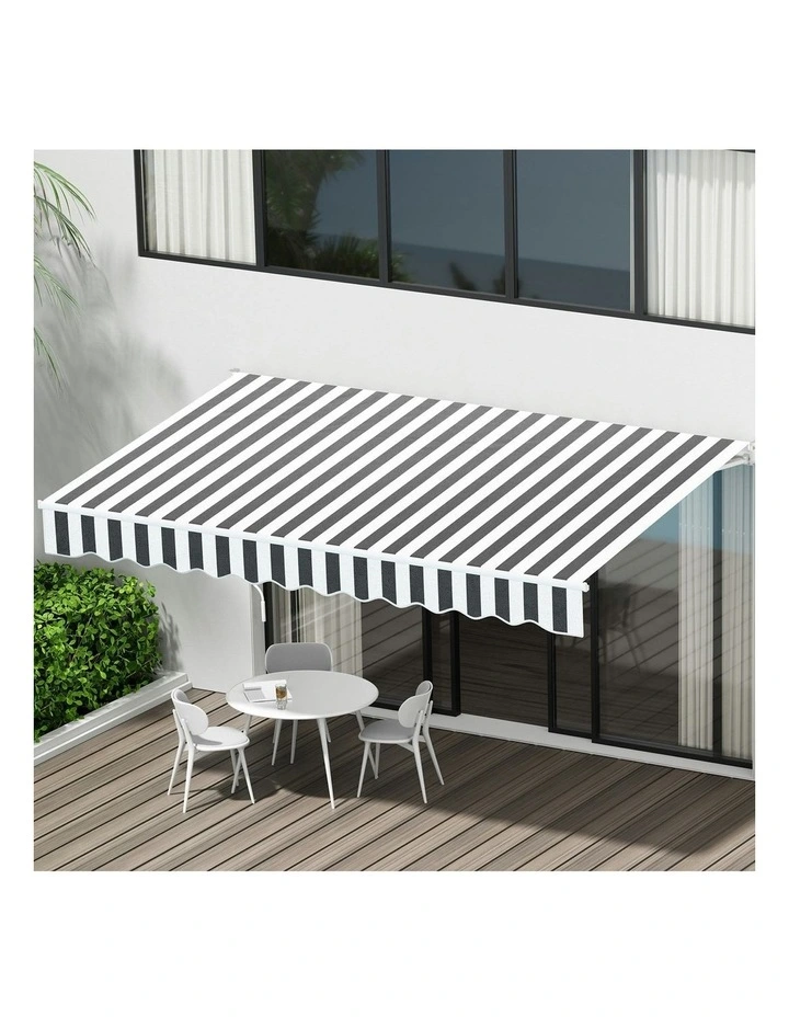 Retractable Awning 4Mx3M in Grey White image 3