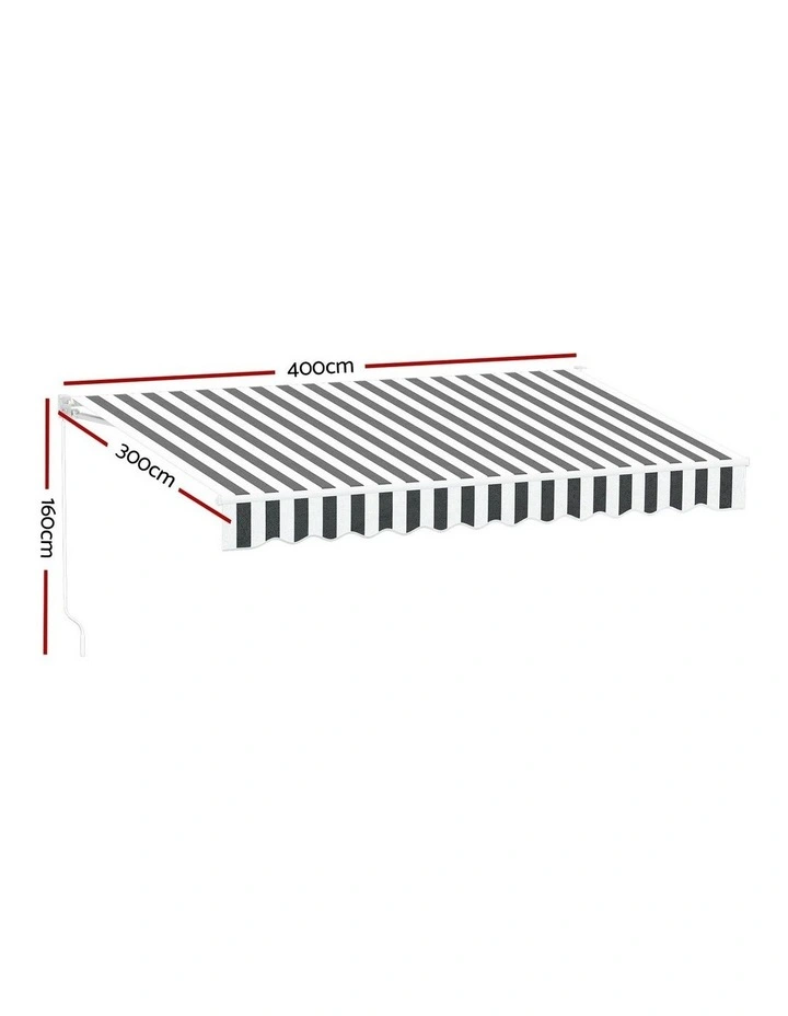 Retractable Awning 4Mx3M in Grey White image 4