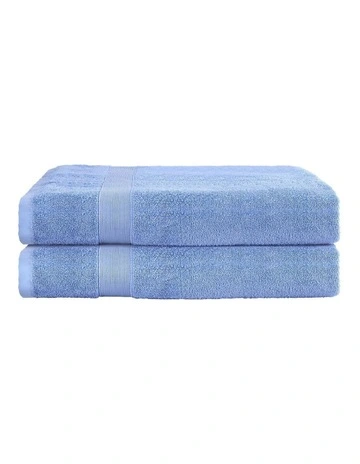 Cotton Extra Large Towel Set 2 Pack in Blue