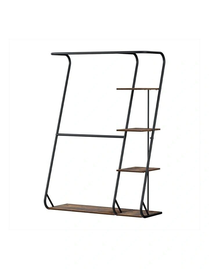 Artiss 4Tier Clothes Rack Coat Stand 172cm In Walnut MYER