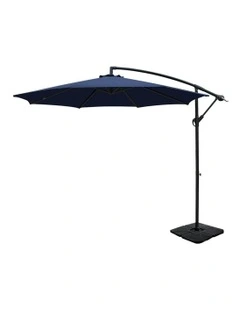 Instahut 3m Umbrella with Base in Navy