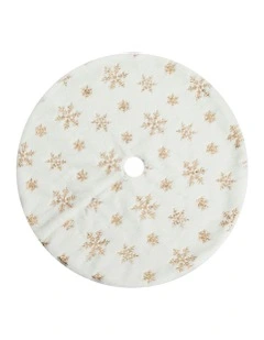 Christmas Tree Skirt 90cm in White