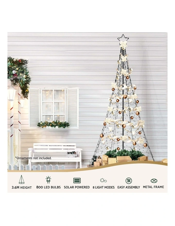 Solar Christmas Tree 800 LED 3.6m image 5