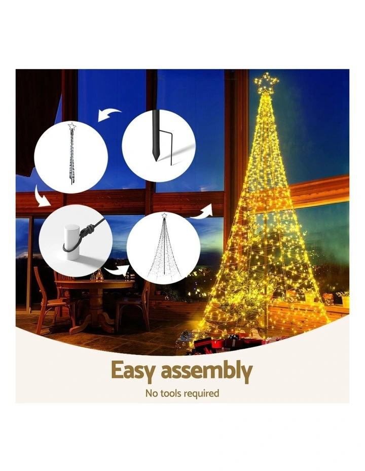 Solar Christmas Tree 800 LED 3.6m image 7