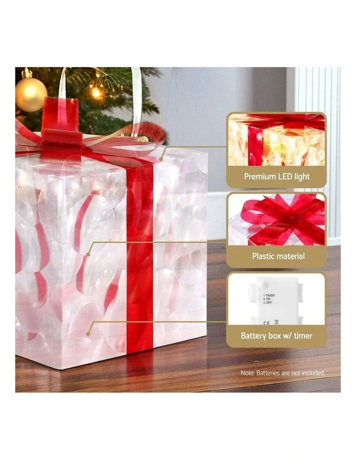 LED Christmas Light Set With Gift Box 3 Piece in Red image 7