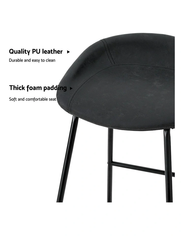 PU Leather Bar Stools 2x in Metal image 7