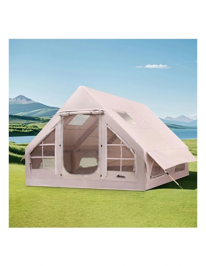 Camping Tent Inflatable Beach Tent 6 Person 300cm in Brown image 2