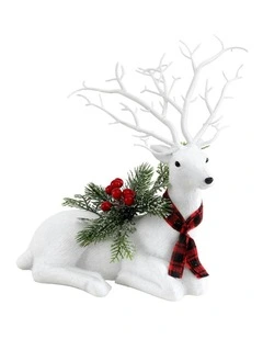 Christmas Reindeer 32cm in White