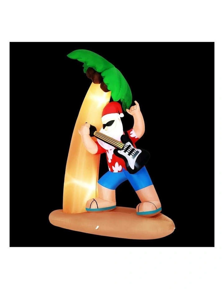 Christmas Inflatable Santa Guitar LED 2.1M image 1