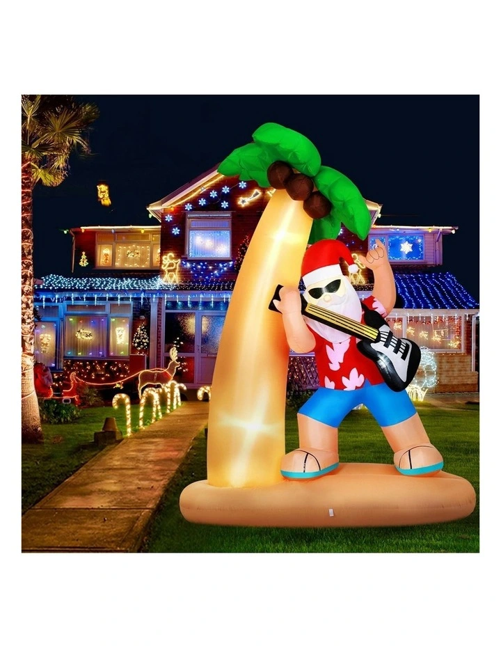 Christmas Inflatable Santa Guitar LED 2.1M image 2