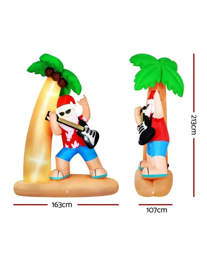 Christmas Inflatable Santa Guitar LED 2.1M image 3