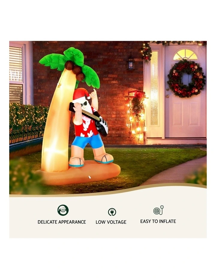 Christmas Inflatable Santa Guitar LED 2.1M image 6