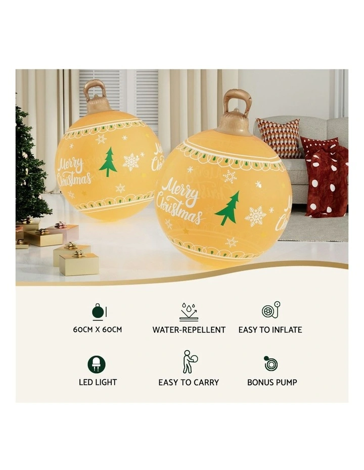Jingle Jollys Christmas Inflatable Ball Led  60cm image 5