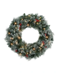Jingle Jollys 60cm Christmas Wreath LED