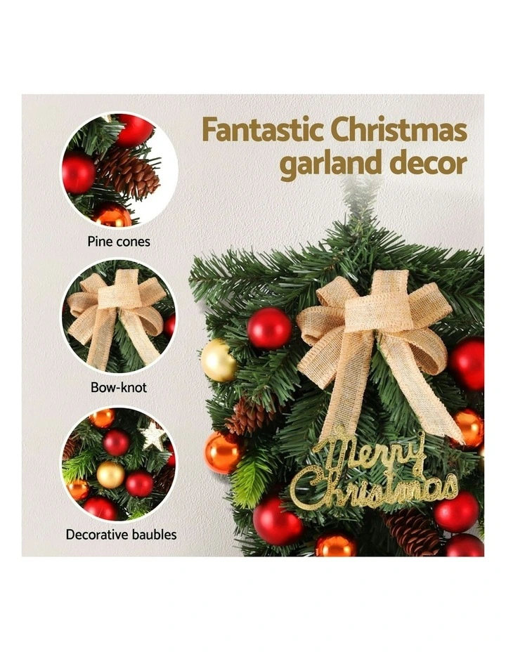 Hanging Christmas Garland 50cm in Green image 6