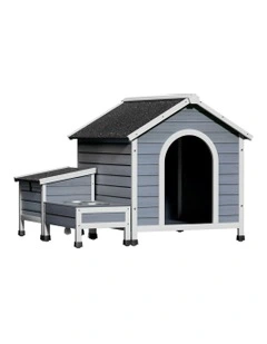 Outdoor Large Dog Kennel House in White
