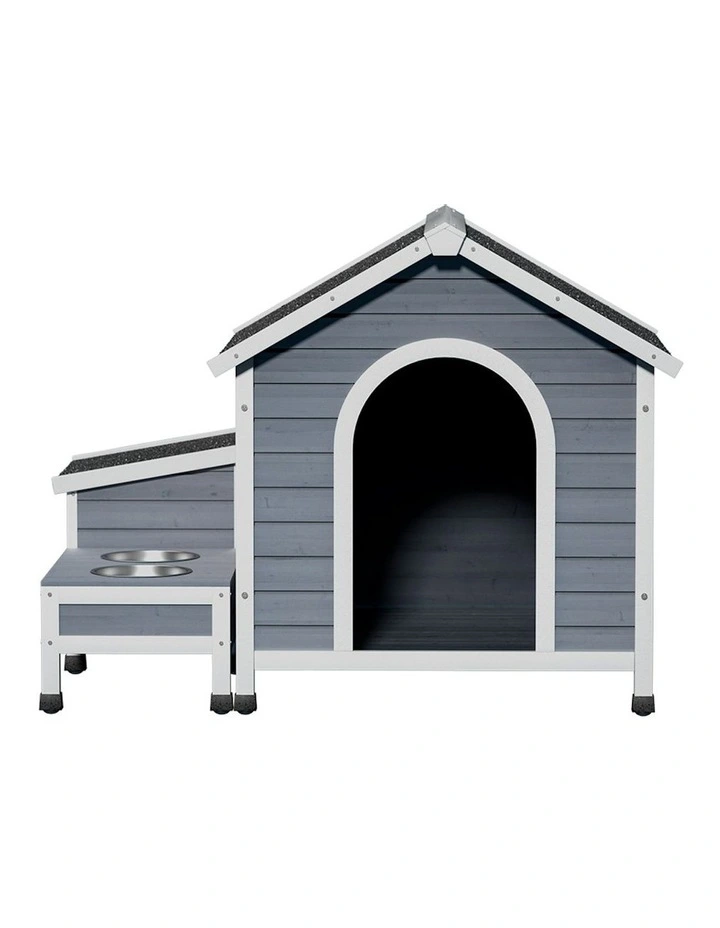 Outdoor Large Dog Kennel House in White image 4