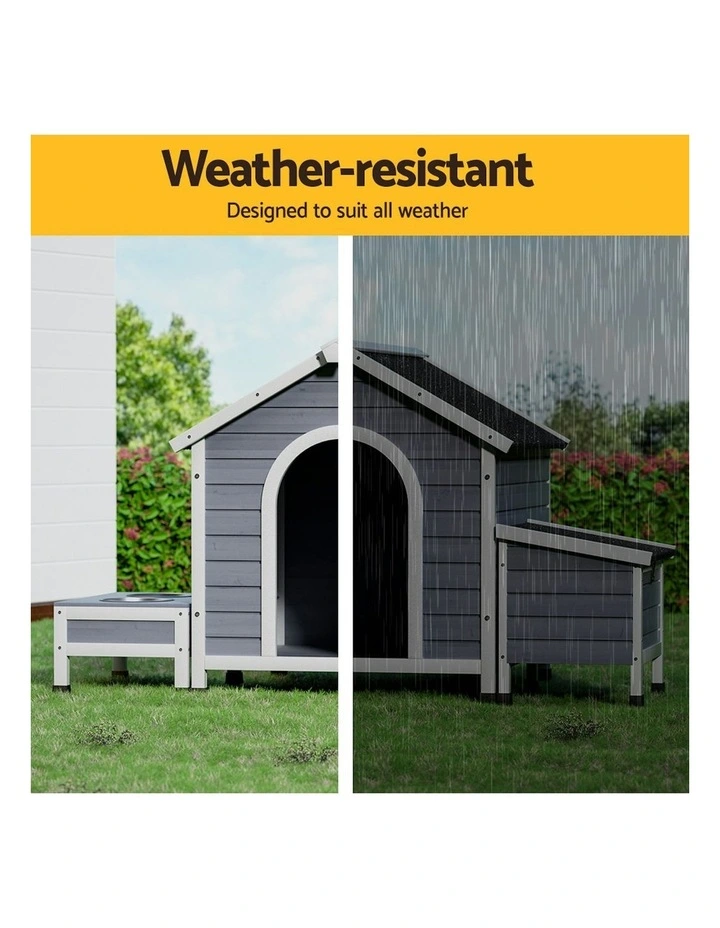 Outdoor Large Dog Kennel House in White image 5