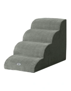 Indoor Dog Ramp Step Stairs 4 Tier in Grey