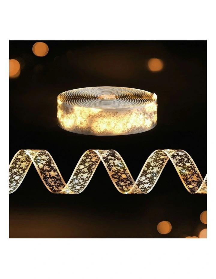 Fairy Ribbon Christmas Lights 20m in White image 2