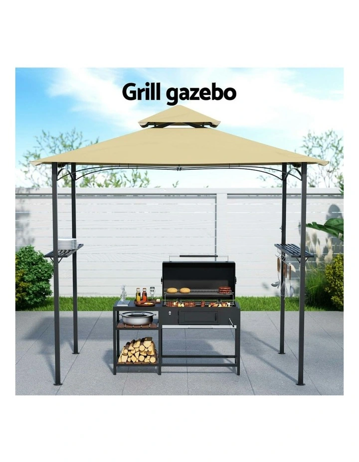 BBQ Grill Gazebo Outdoor Marquee in Sand image 5