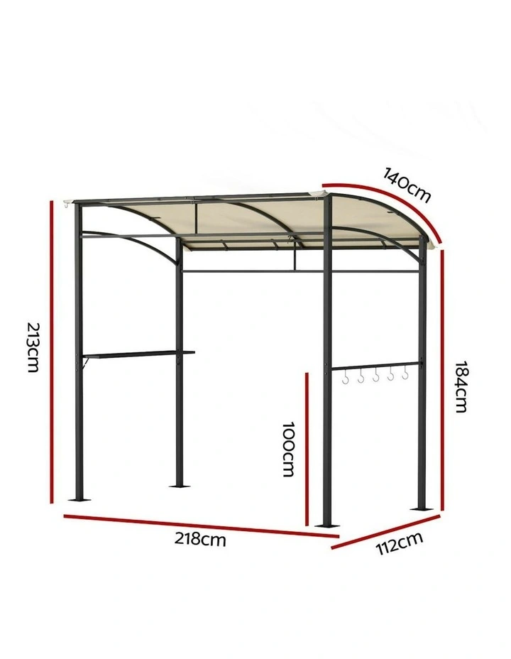 BBQ Grill Gazebo Outdoor Patio Garden in Sand image 3