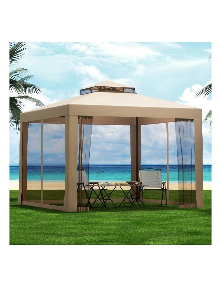 Outdoor Gazebo Marquee 3m in Brown image 2