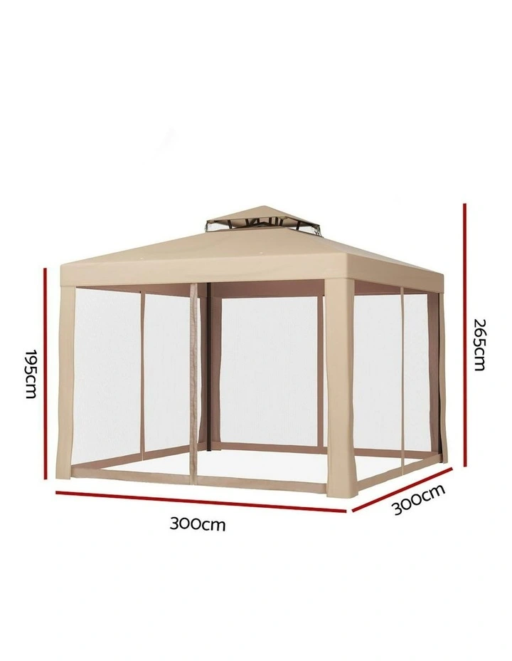 Outdoor Gazebo Marquee 3m in Brown image 3