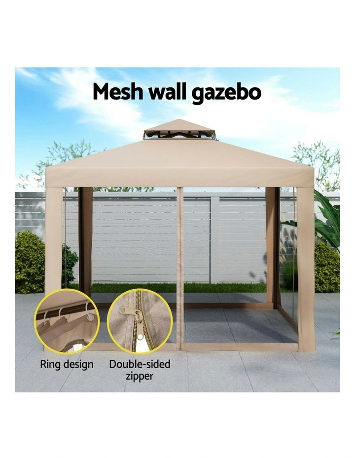Outdoor Gazebo Marquee 3m in Brown image 5