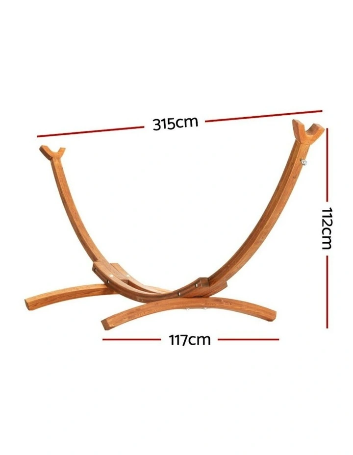 Hammock Bed Stand 315cm in Brown image 3