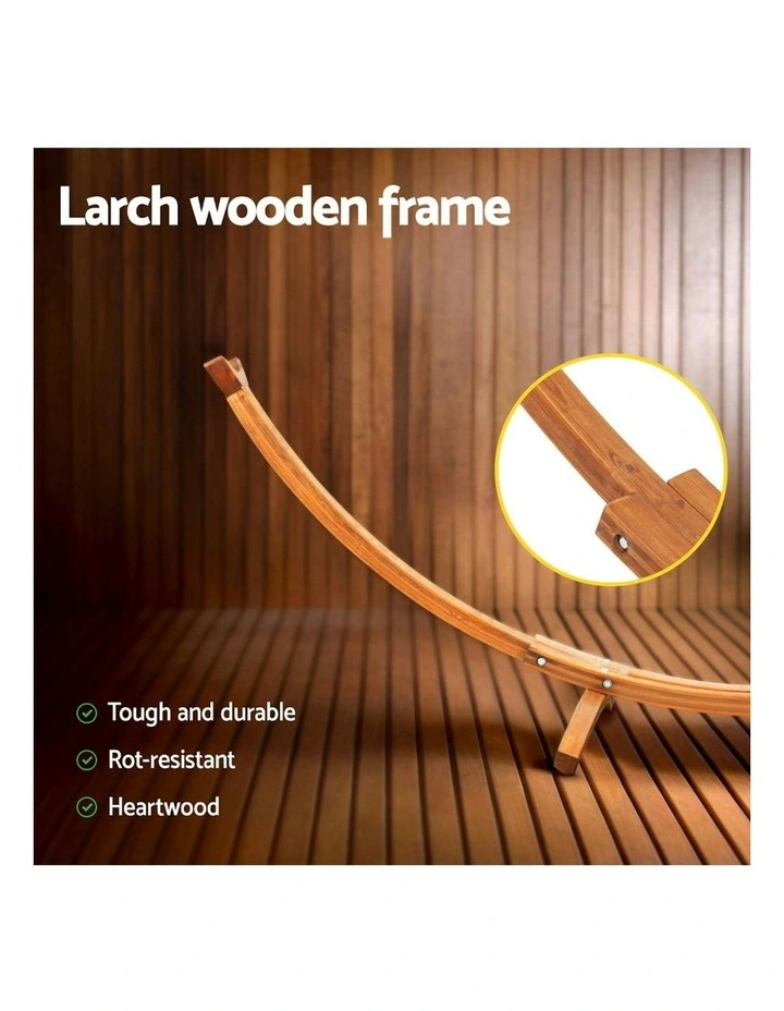 Hammock Bed Stand 315cm in Brown image 5