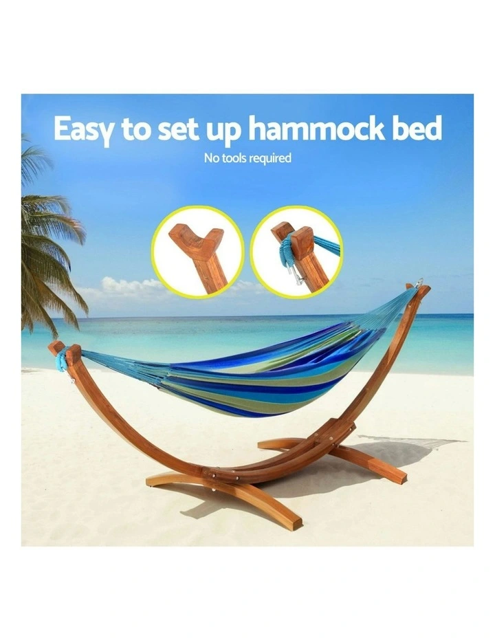 Hammock Bed Stand 315cm in Brown image 6