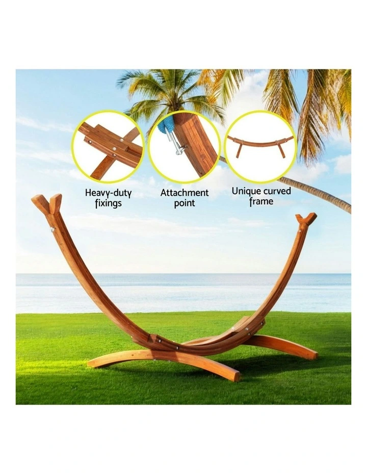 Hammock Bed Stand 315cm in Brown image 7