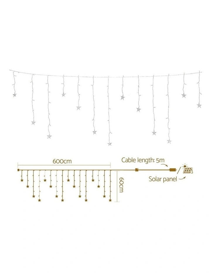 160 LED Icicle Christmas Lights 6m image 3